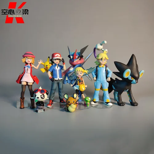 보니 클레몽 세레나 애쉬 케첨 코스튬 세레나 팬첨, XY 장 장난감 피규어 장식, 1/20 체중계 세계 