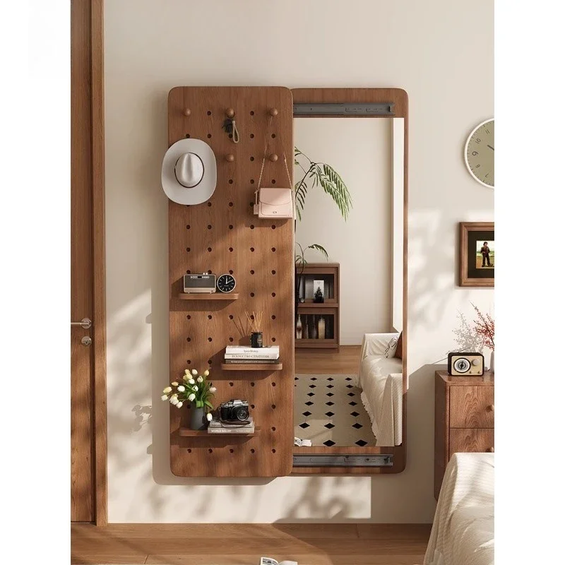 

Hole plate full-length mirror Hidden modeling wall Full-length Bedroom home