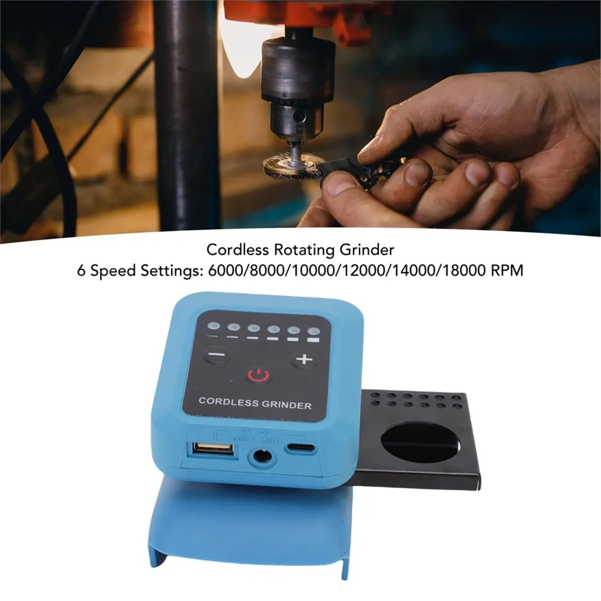 

A1994P ~Cordless Grinder with 6 Speed Settings for Polishing and Cutting for 18V-20V (Battery Not Included)
