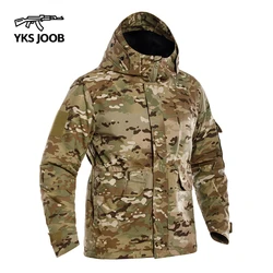 Chaqueta táctica militar impermeable a prueba de viento para hombre, capucha, múltiples bolsillos, Parka de camuflaje, abrigo, traje de montañismo, Invierno