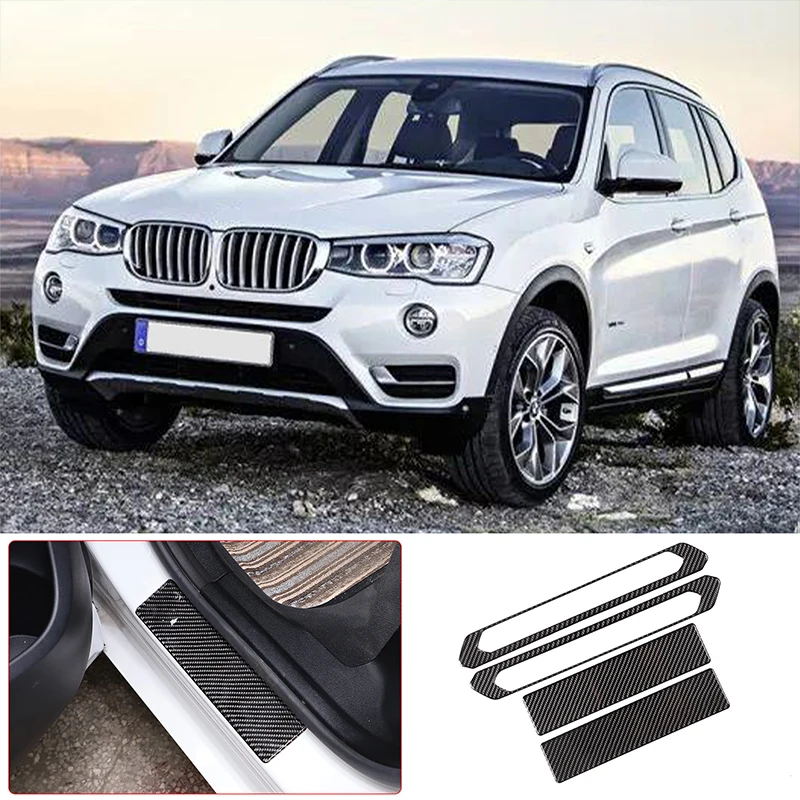 

For 2018 2019 2020 2021 2022 BMW X3 G01 Soft Carbon Fiber Car Welcome Pedal Threshold Strip Sticker Car Interior Accessories