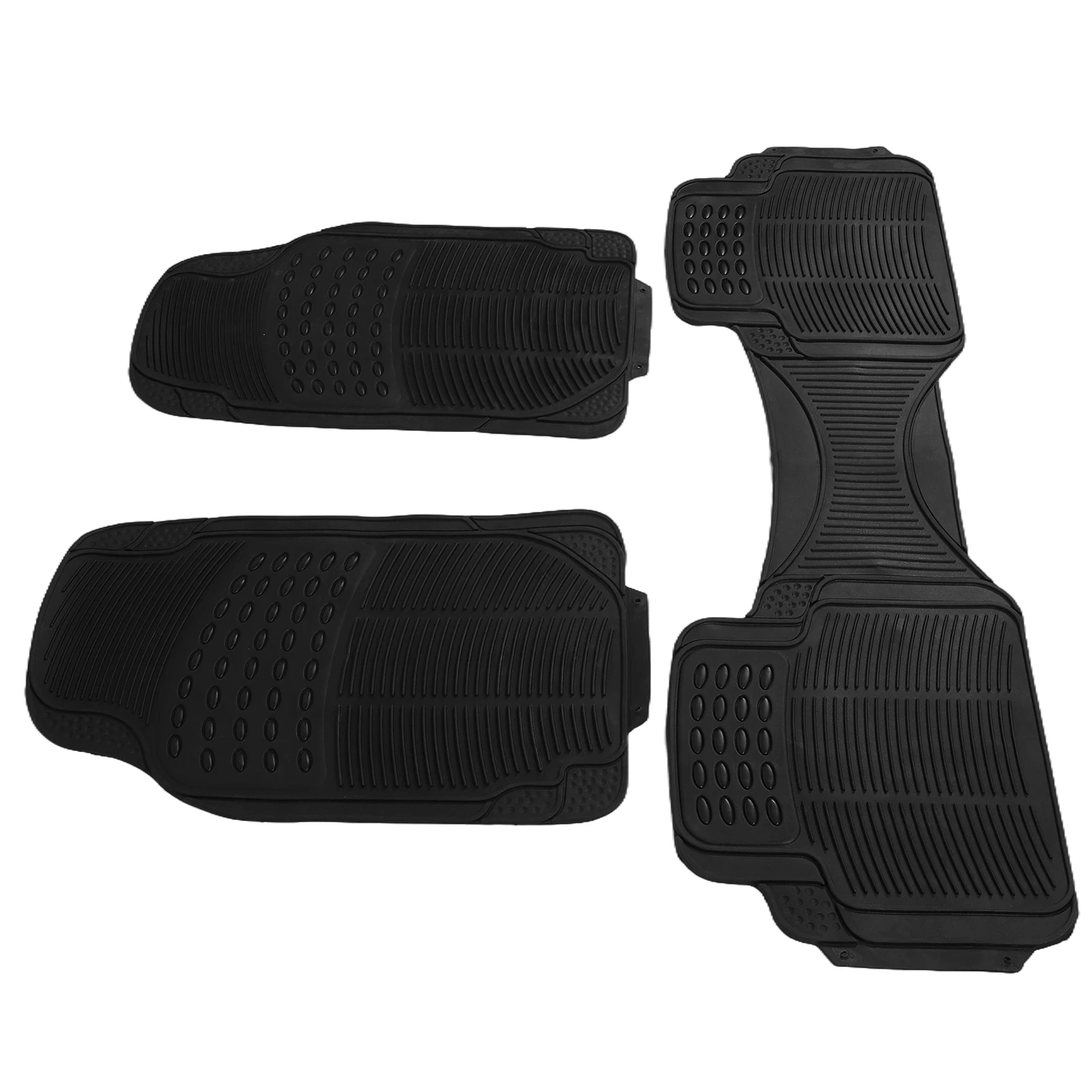 

Комплект из 3 глубоких водонепроницаемых автомобильных ковриков универсального размера, подрезаемых по размеру, из прочной резины, для легковых автомобилей, внедорожников, грузовиков и фургонов