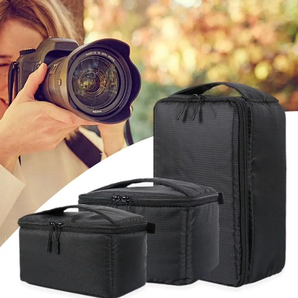 Waterproof DSLR Camera Inserts Bag Portable Inner Partition Padded Protector Bag Super Thick Drop-Proof Liner Inserts Handbag