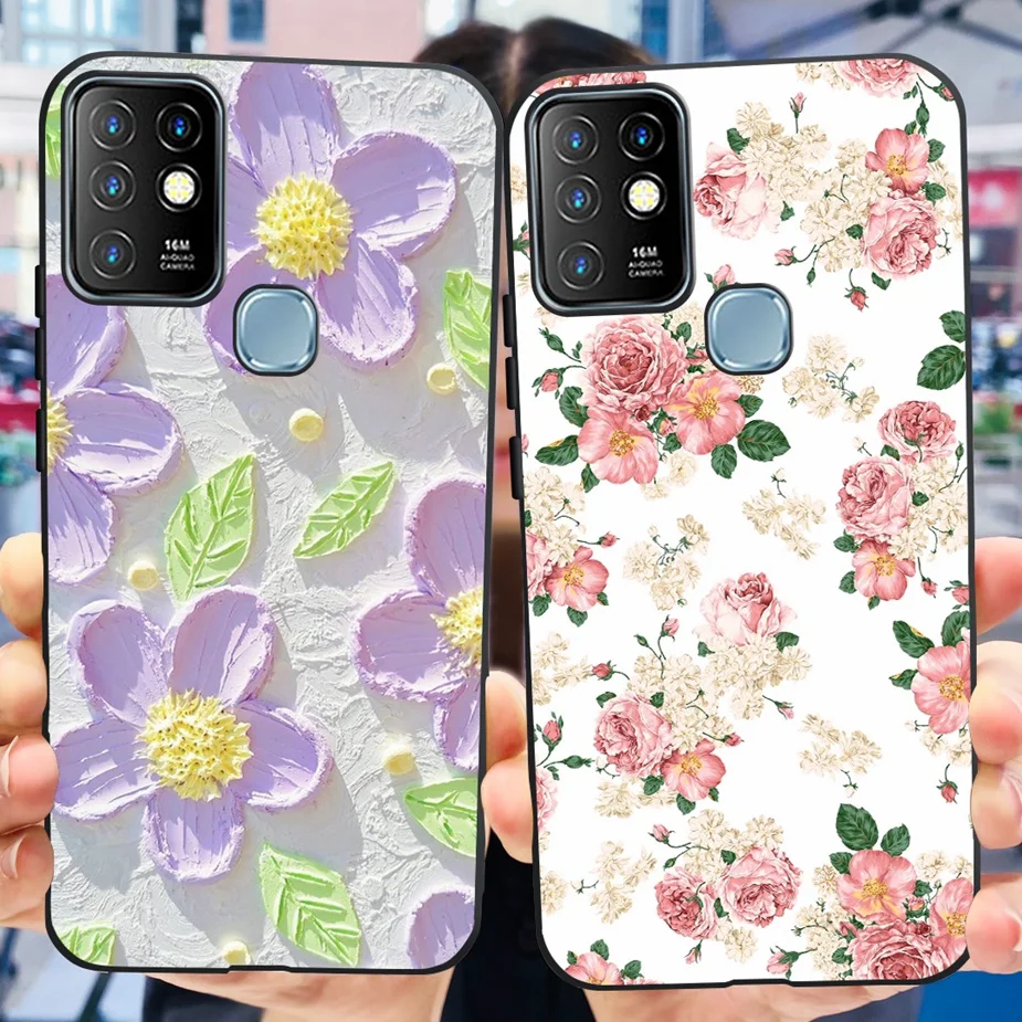 For Infinix Hot 10 Case Hot 10i X659B Cute Painted Cover Soft Silicone Phone Case For Infinix Hot 10s 10T X689C X689 Hot10 Shell