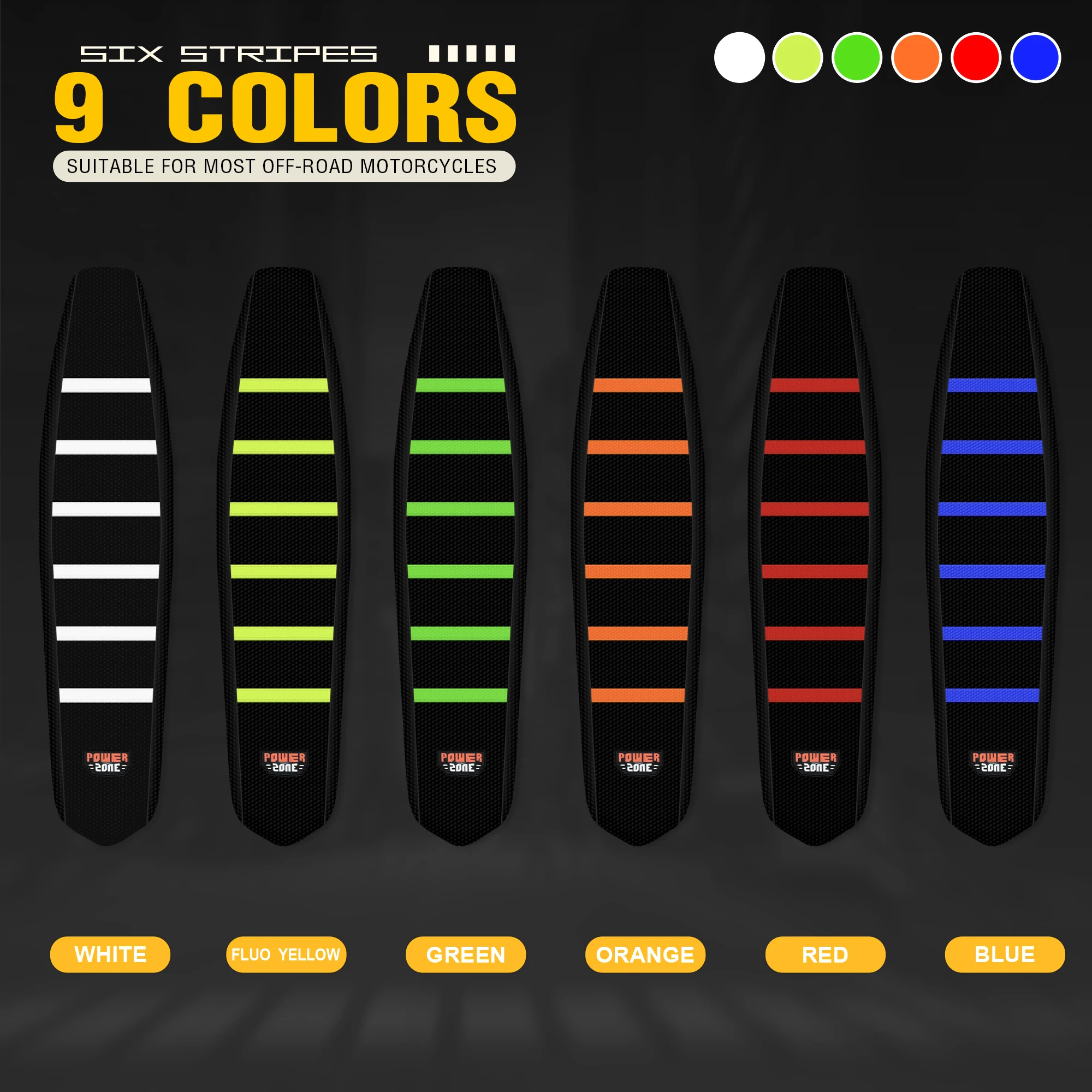 Queen X Ribbed Motorcycle Seat Covers For Tuttio Soleil 01 Dirt Bike Rubber Waterproof Non-slip Seat Cushions