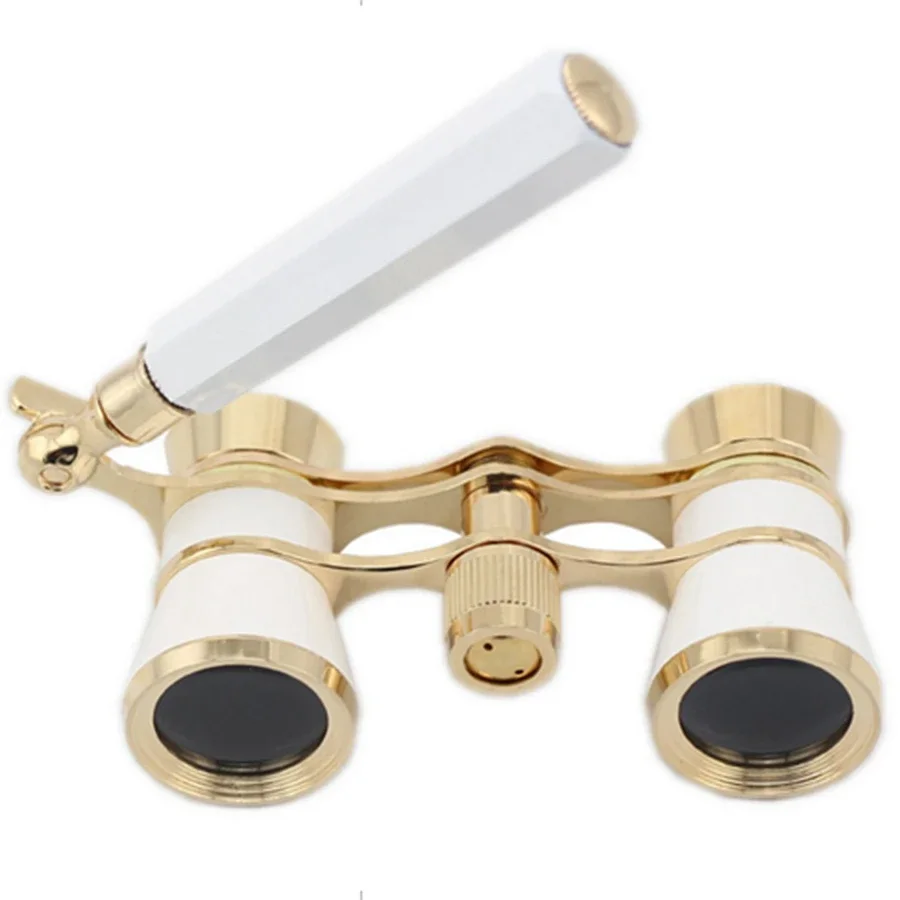 3x25 Vintage Binoculars Telescope Opera Theater Glasses with Retractable Handle