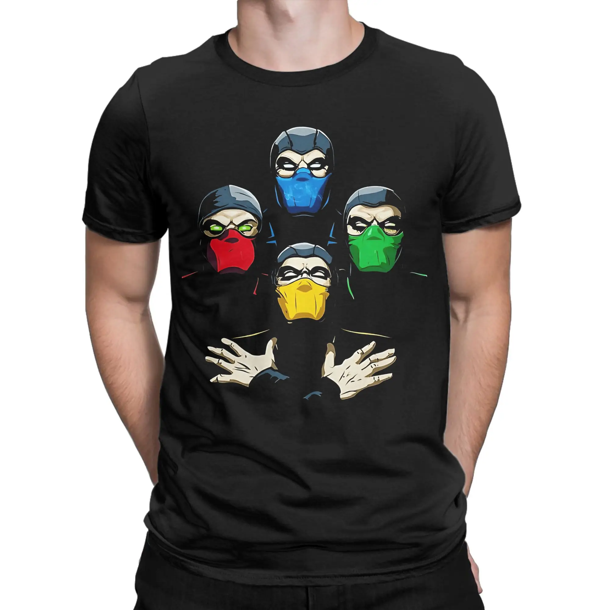 Harajuku T-Shirt Summer Game Mortal Kombat Hipster T-Shirts  Cotton Tee Shirt for Men's Y2K Casual Pattern Short Sleeve Clothing
