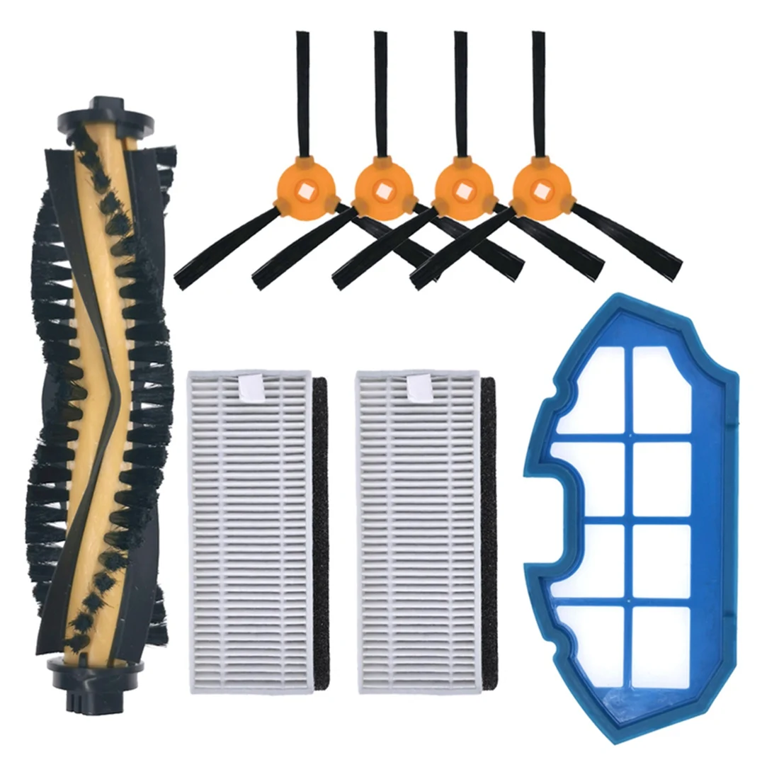 A16Z 1Set per Cecotec Conga 990 1190 Pezzi di ricambio Robot Aspirapolvere Materiali di consumo di ricambio Filtro HEPA Spazzola laterale centrale