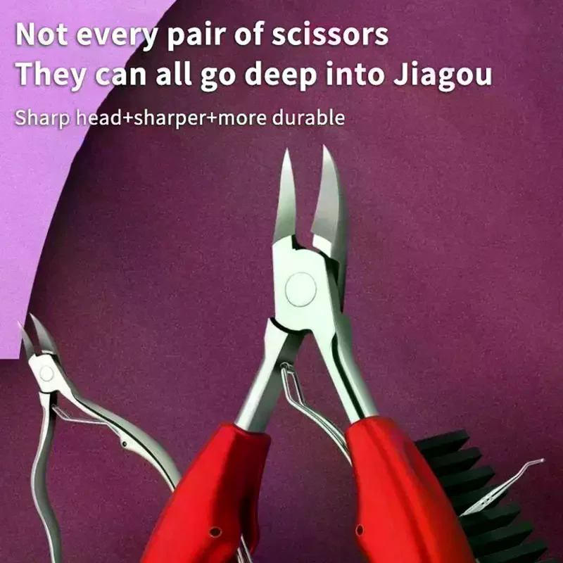 Ingrown Toenail Clipper Stainless Steel Sharp Curved Jaw Cutter Anti Slip Handle Pedicure Tool For Home Salon Foot Nail Trimmin