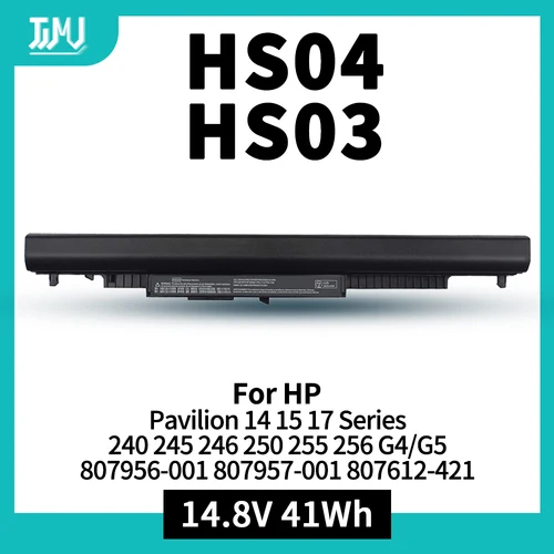 JIMU-batería HP para ordenador portátil, pila para HS04, HS03, 807956-001, 807957-807611, HSTNN-LB6U, 15-AY039WM, TPN-I119, G4/G5, 421, 240, 245, 246, 250, 256