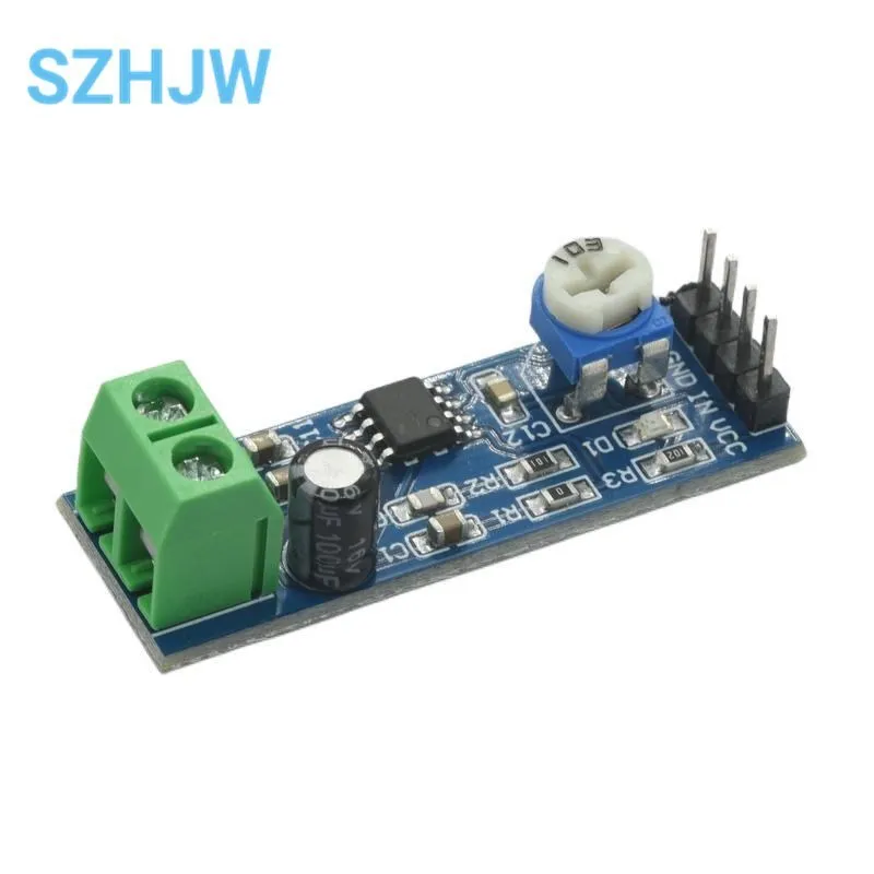 LM386 Audio Power Amplifier Module 200 Times Gain Amplifier Board Mono Power Amplifier 5V-12V Input