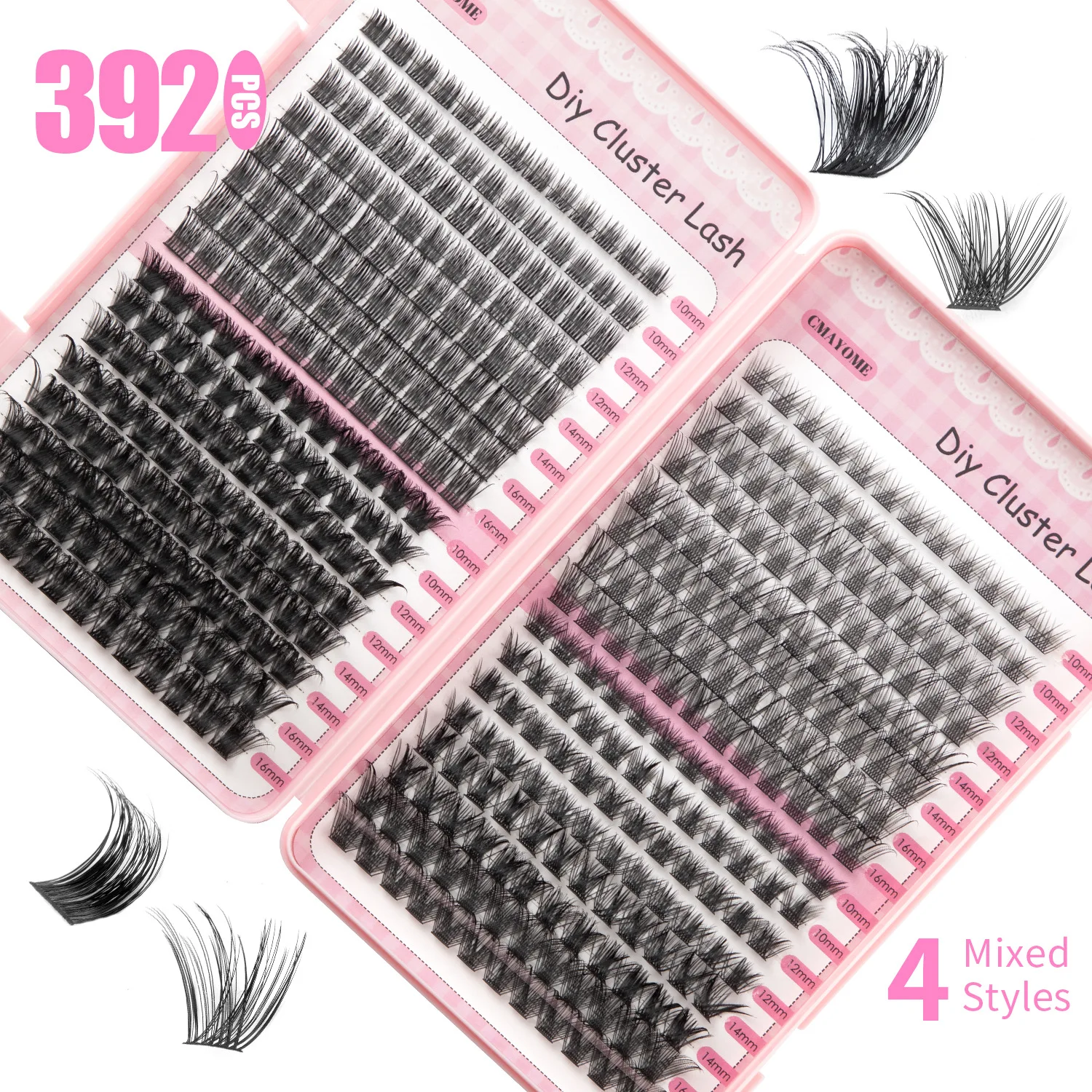 DIY Single Tufted Hair Natural Fluffy Feeling 392 Tufts of Large-capacity Dense Tufted Eyelash Book False Eyelash Suit