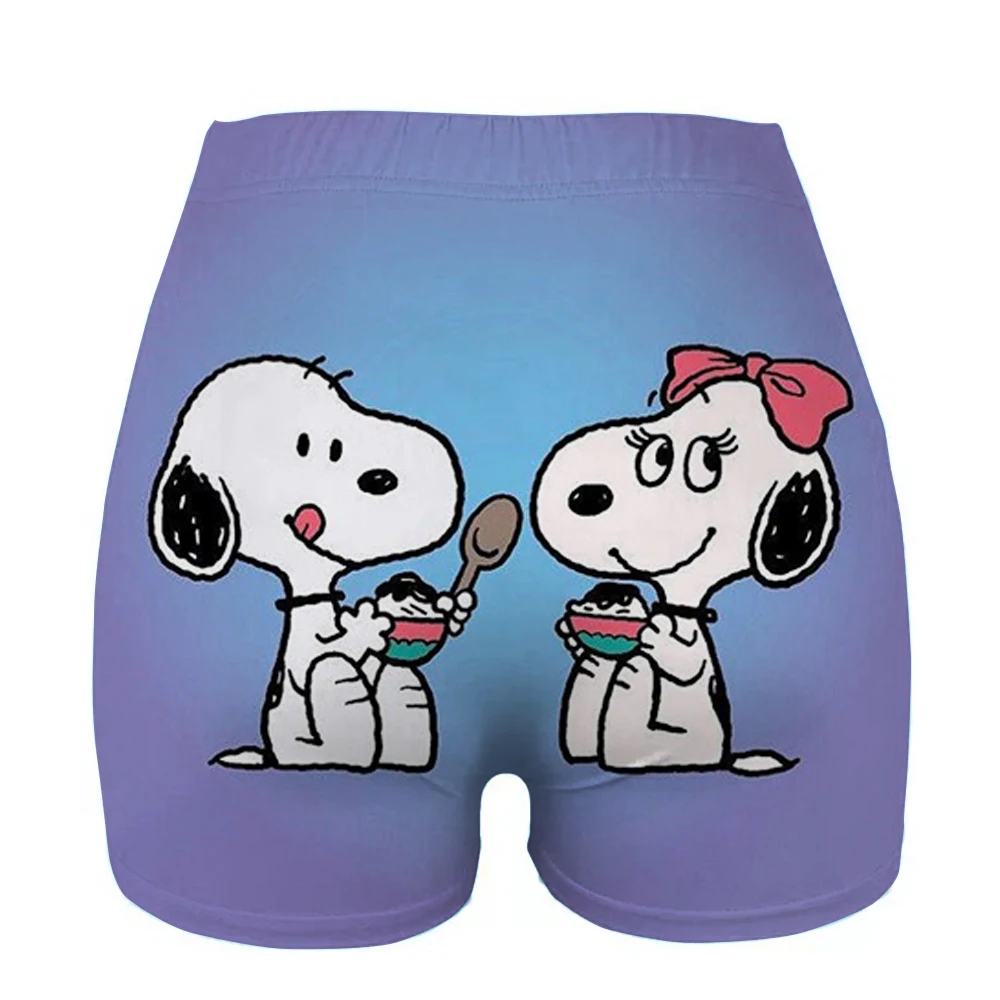 Mickey Friends Pattern High Waist Yoga Tight Shorts for Women Sports Fitness Workout Gym Leggings