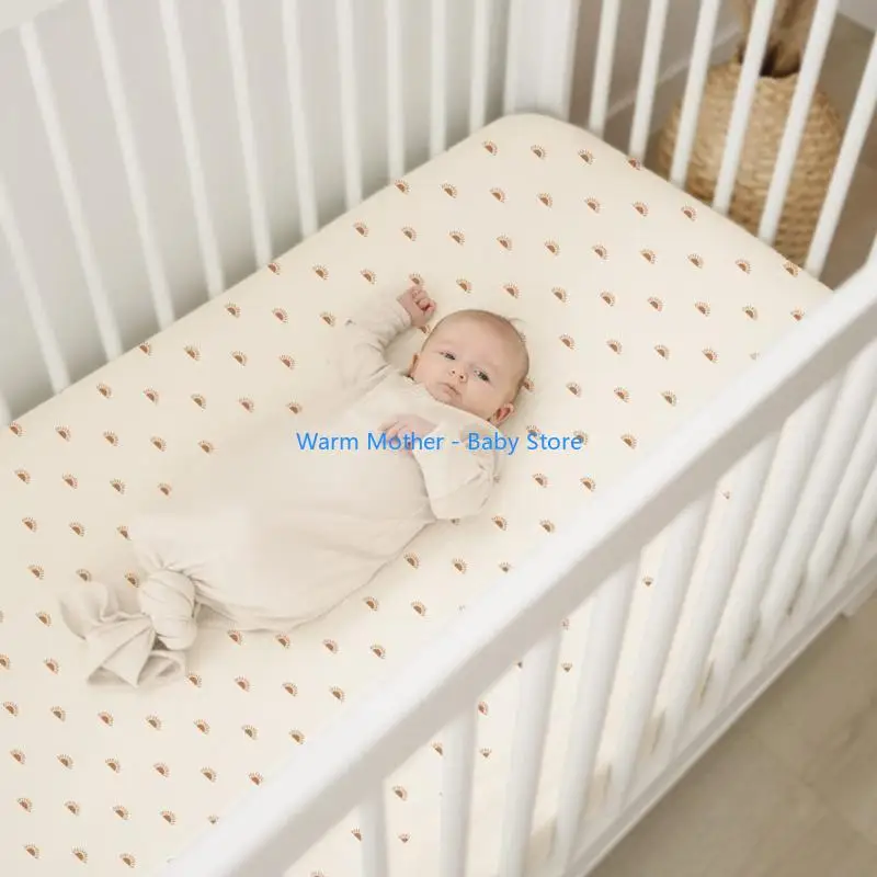 Lembar Keranjang Bayi Baru Lahir untuk Bayi, Lengan Pelindung Lembar Pas Bayi Nyaman untuk Kasur Tempat Tidur Standar 28x52"