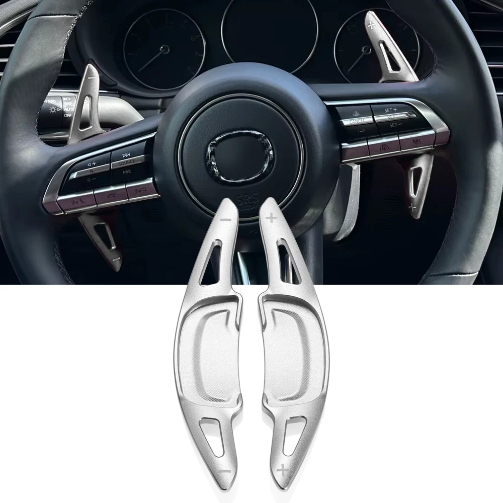 For Mazda CX-30 MX-30 CX-50 CX-60 CX-70 CX-80 CX-90 2020-2024 Car Steering Wheel Paddle Shift Extension Shifters DSG Stickers