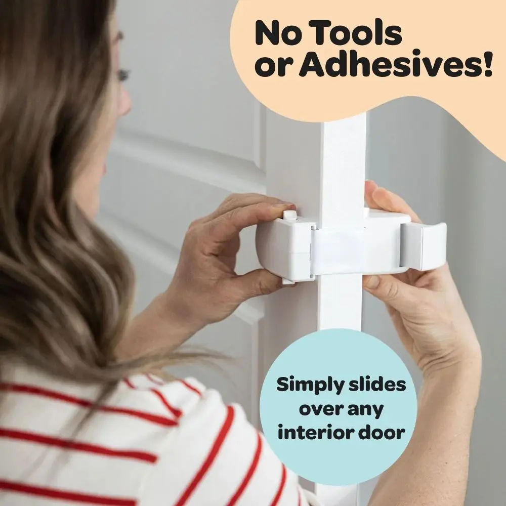 Snap-on Child Proof Door Lock Multi-functional Universal Fit Children Safety Lock Adhesive-Free Tool-Free Installation