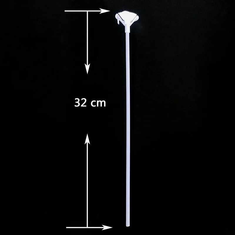 100 대/몫 32cm 라텍스 풍선 스틱 흰색 PVC 막대 풍선 홀더 컵 스틱 장식 액세서리