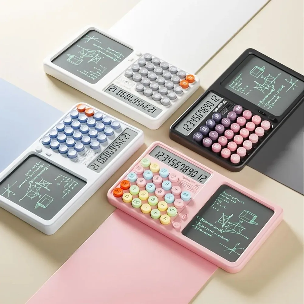 Large Display Calculator with Notepad with Voice Eye Protection Screen Function Calculators with Tablet 12 Digits