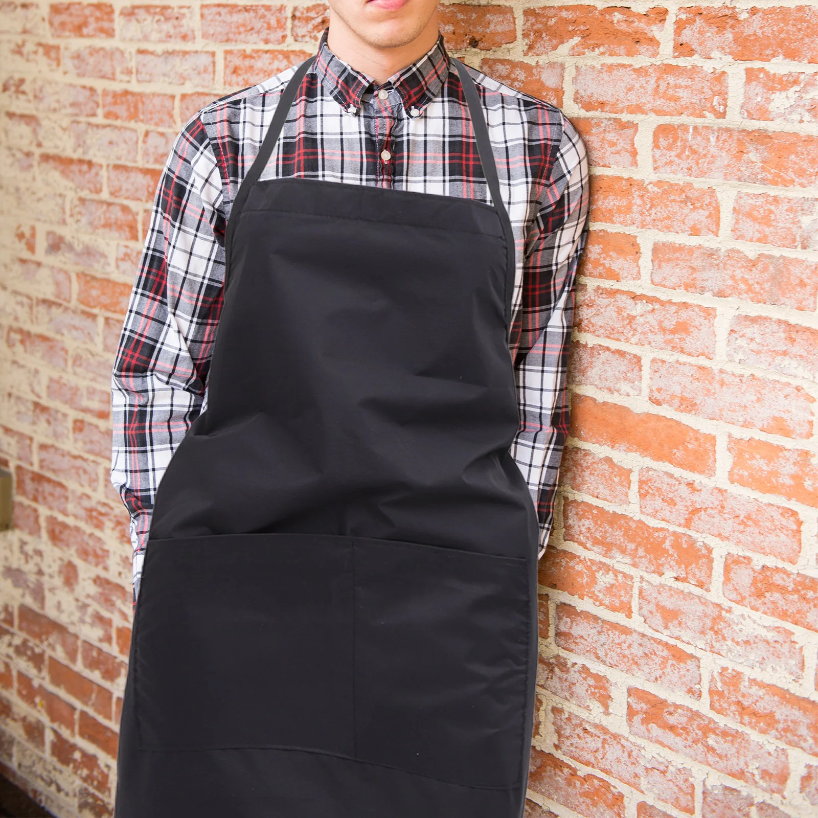 

Waterproof Beauty Salon Apron Black Sleeveless Multi-Use Hairdressing Working Clothes Large Front Pockets Protective