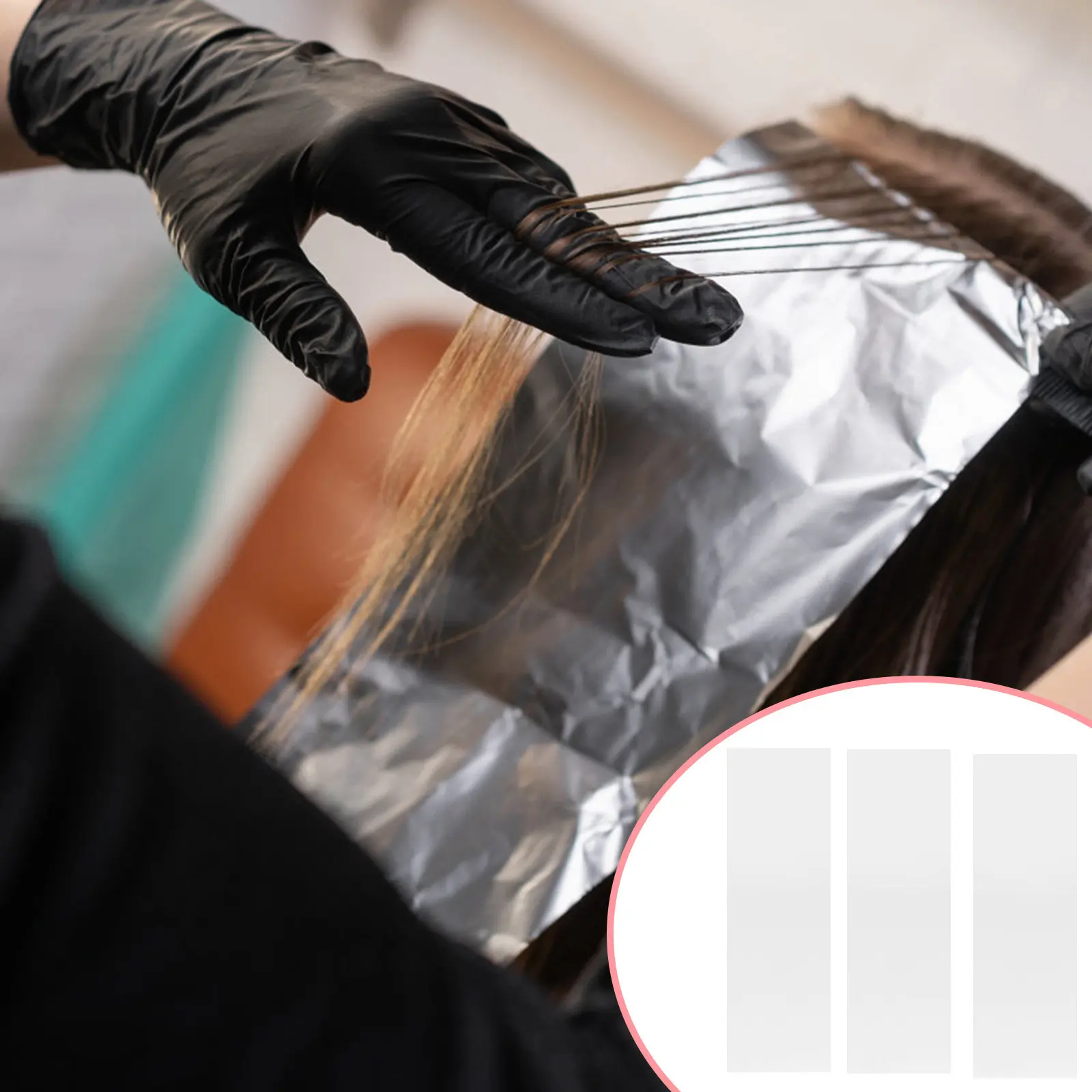 

50Pcs Professional Hair Coloring Sheets Soft Comfortable Highlighting Foil Sheets for Barber Salon Dyeing Uniform Color