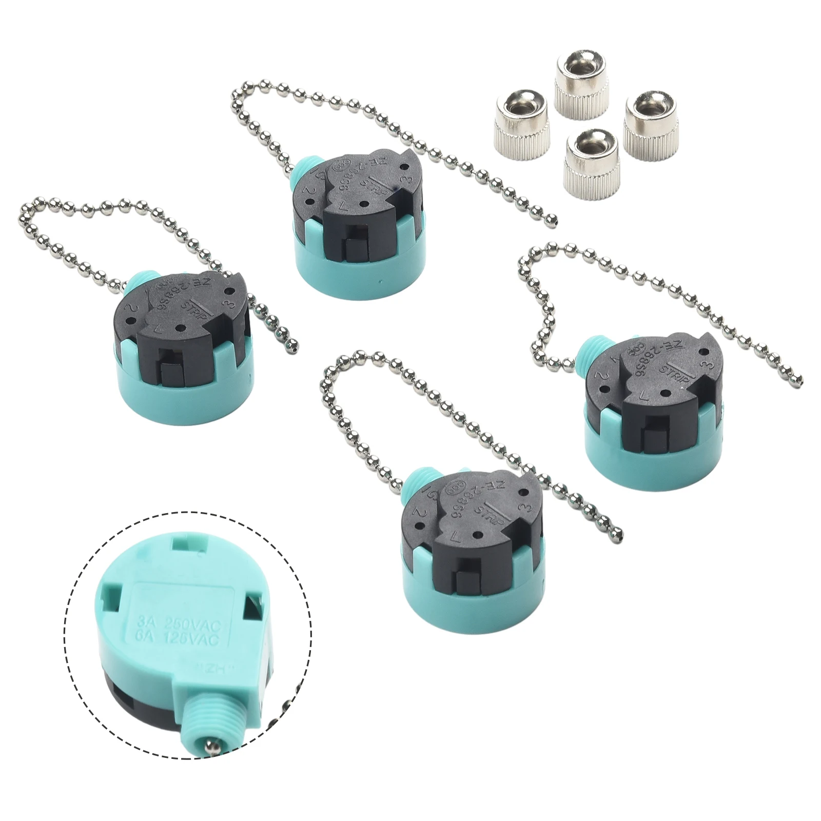 

4 шт. ZE268S6 переключатель скорости вентилятора, совместимый с для Hunter, для Harbor Breeze, для Hampton Bay, надежная производительность