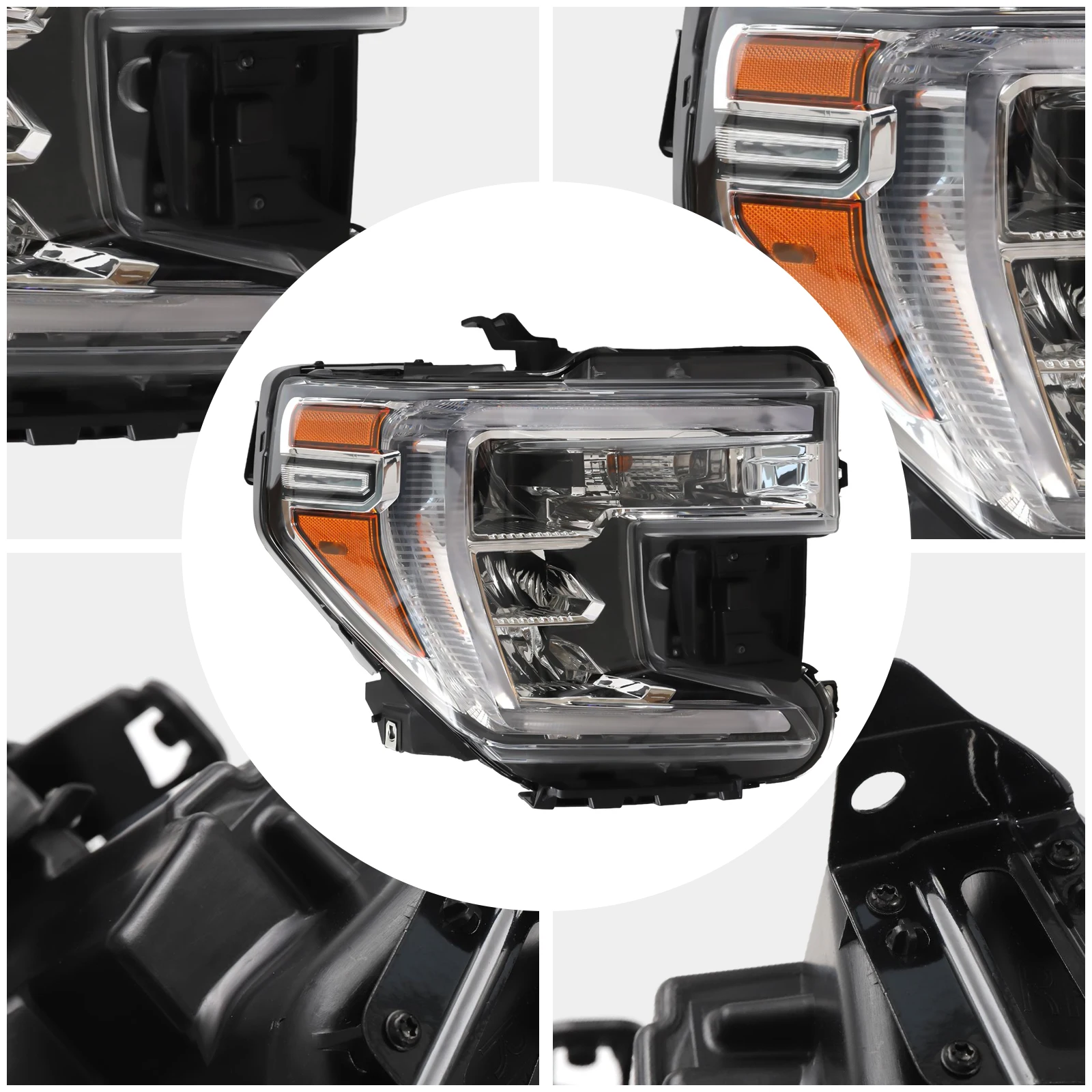 Left Side OR Right Side For 2019 2020 2021 GMC Sierra 1500 LED Halogen Headlight Headlamp