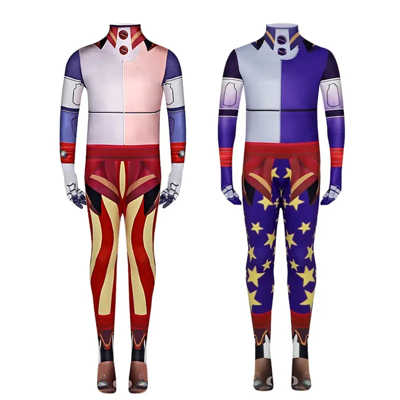 

Аниме Sundrop Moondrop Солнце Луна Клоун Кукольный Косплей Наряд Хэллоуин День Рождения Костюм Маска Дети Мальчик fy1;