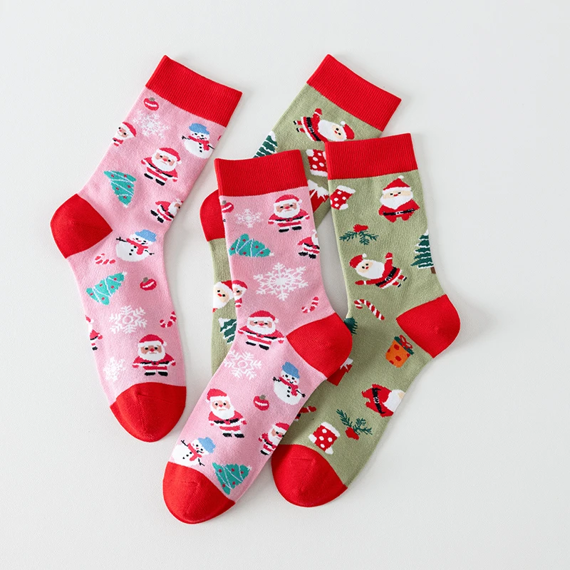 

Original Design Christmas Crew Socks Cute Snowman Santa Cotton Socks Unisex Cartoon Couple Socks Women Men Novelty Socks Gifts