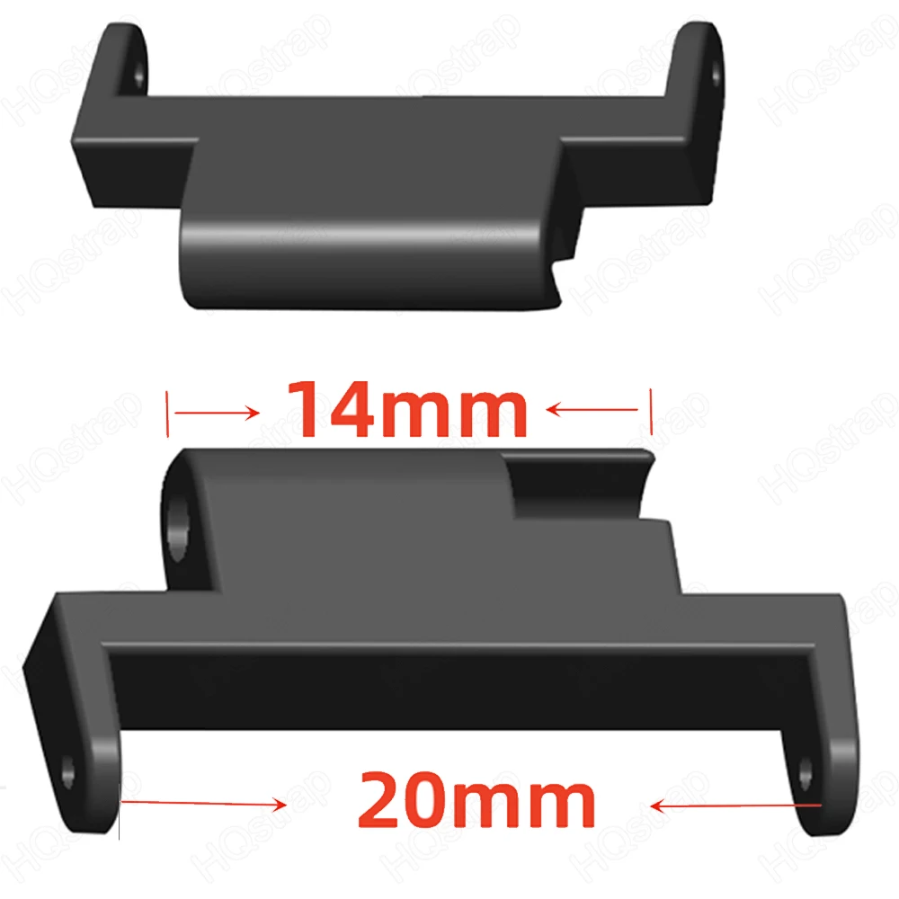 14mm To 20mm Adapter Plastic Connector Watch Strap Connectors Universal Black Watch Repair Tool Watches Accessories
