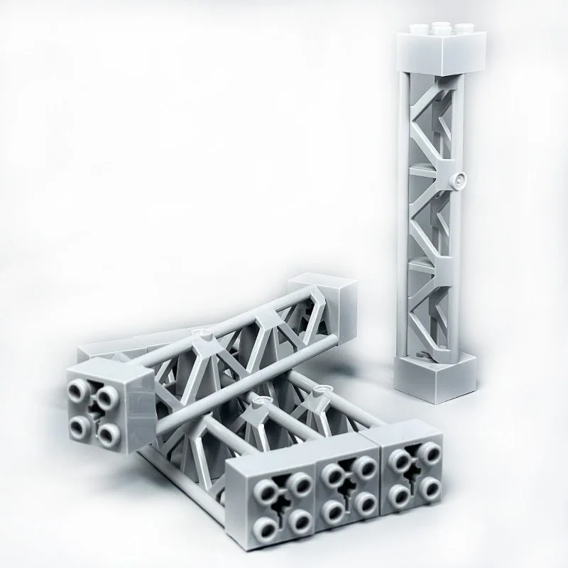 

10PCS/50PCS Train Track Support Rack Pillar Moc Building Block Girder Post/Support Frame Assembled Architecture Bricks Toy Parts