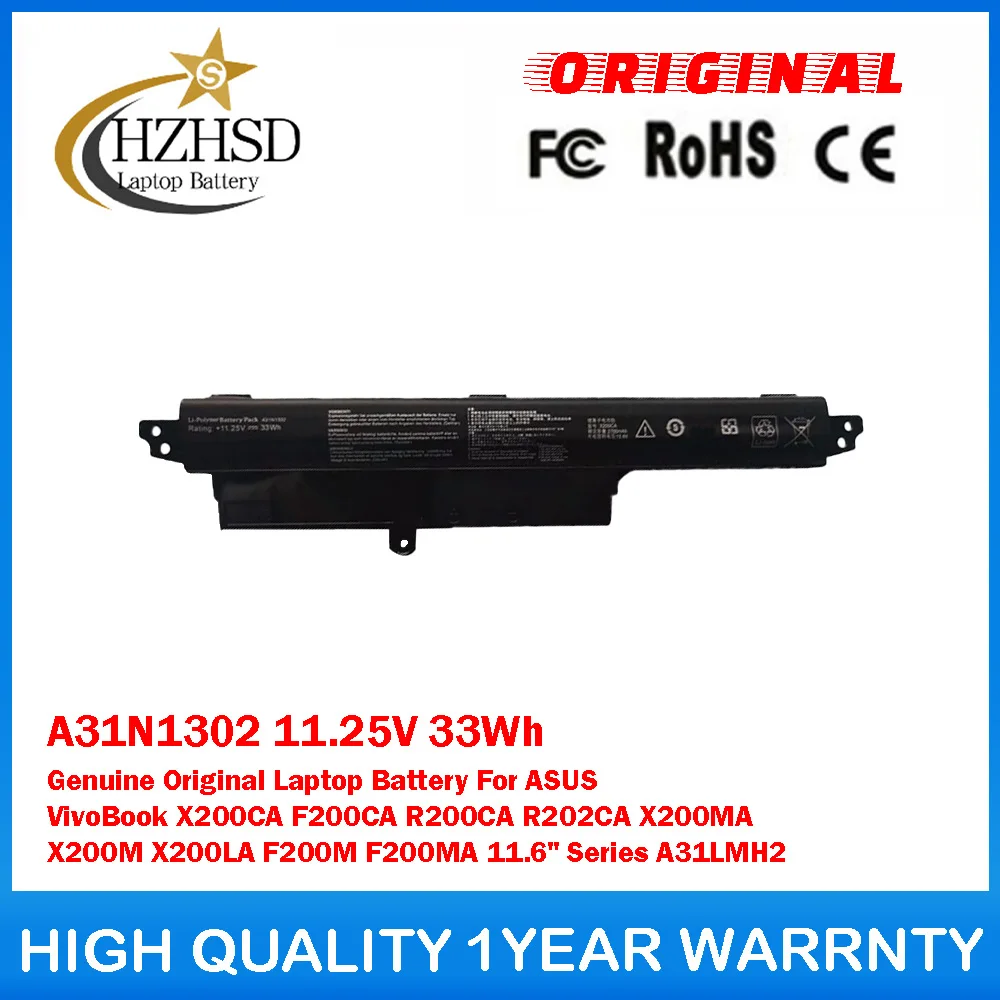 A31N1302 11.25V 33Wh Genuine Original Laptop Battery For ASUS VivoBook X200CA F200CA R200CA R202CA X200MA X200M X200LA F200MA