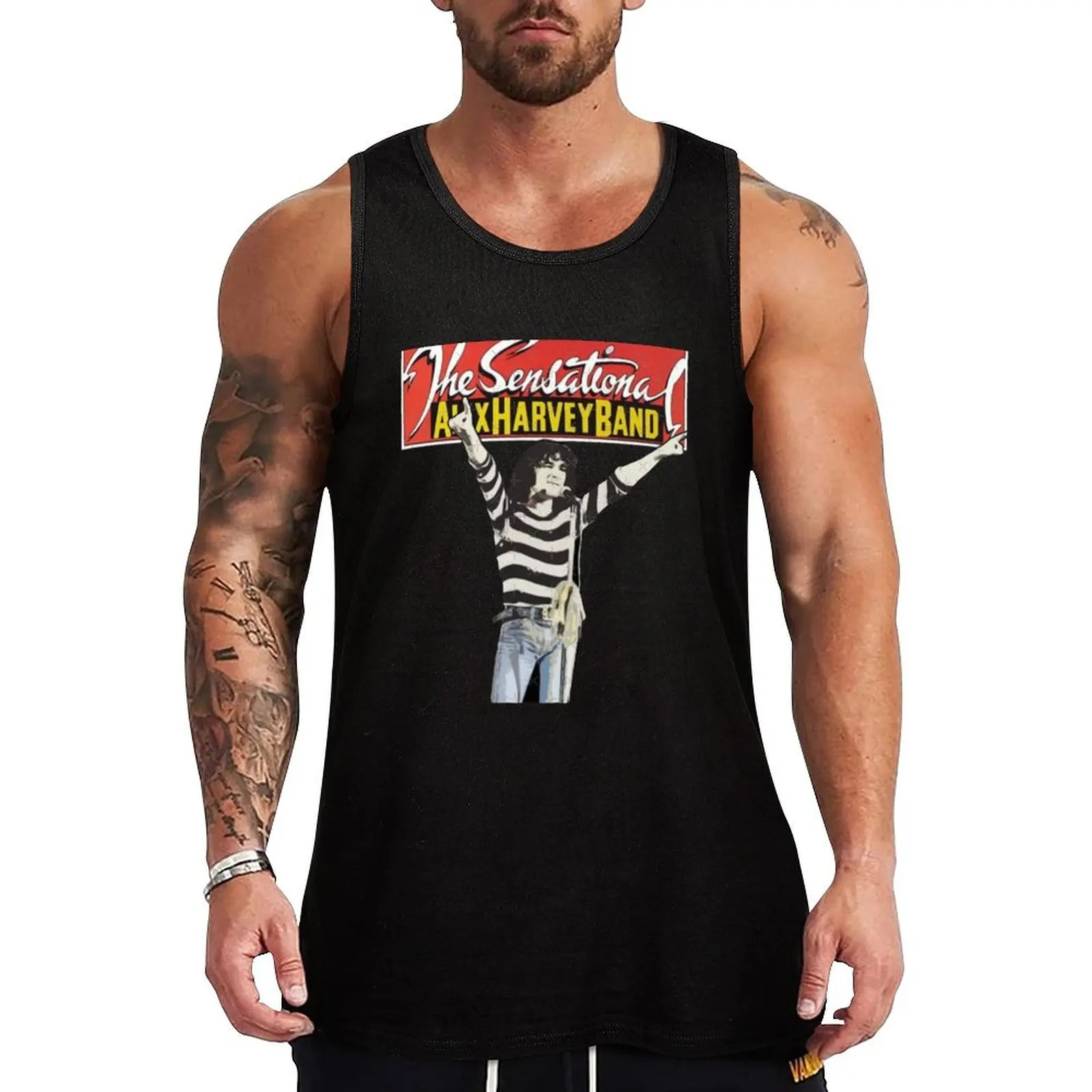

The Sensational Alex Harvey Band Tank Top sleeveless Men's t-shirts Men's t-shirt bodybuilding for men