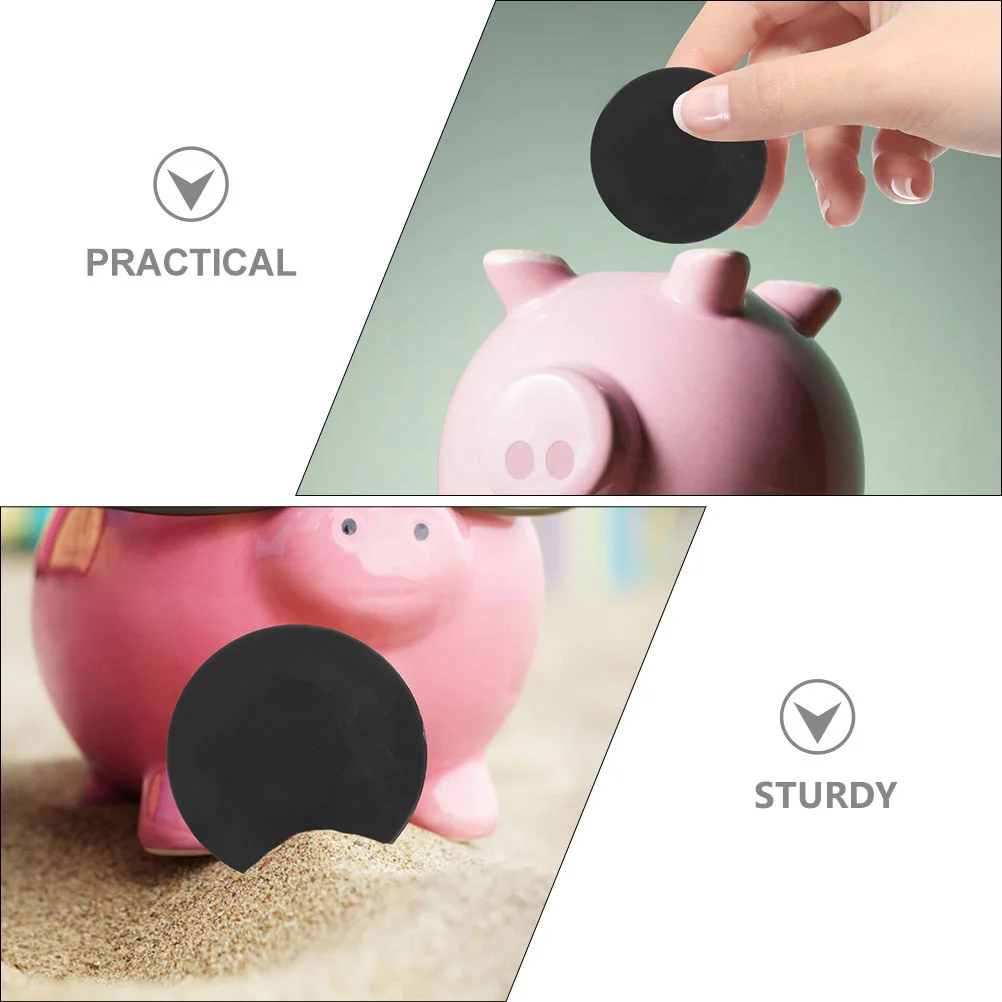 5 Pcs Piggy Bank Accessories Plaster Figurine Bottom Stopper Rubber Plugs Jar Insert For