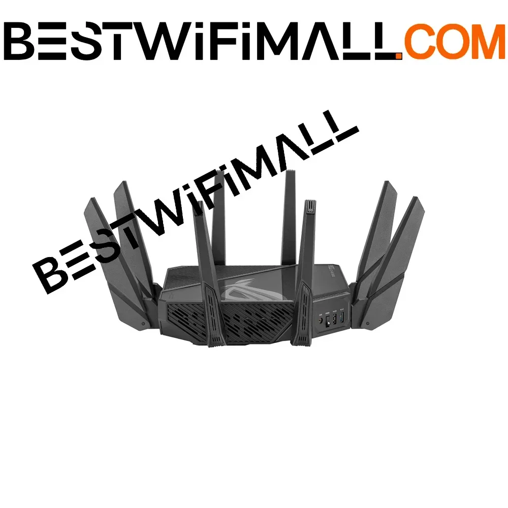 

ASUS GT-AXE16000 ROG Rapture Quad-Band WiFi 6E Gaming Router 16000 Mbps, 2.4 GHz, Two 5 GHz Bands, 6 GHz Wi-Fi