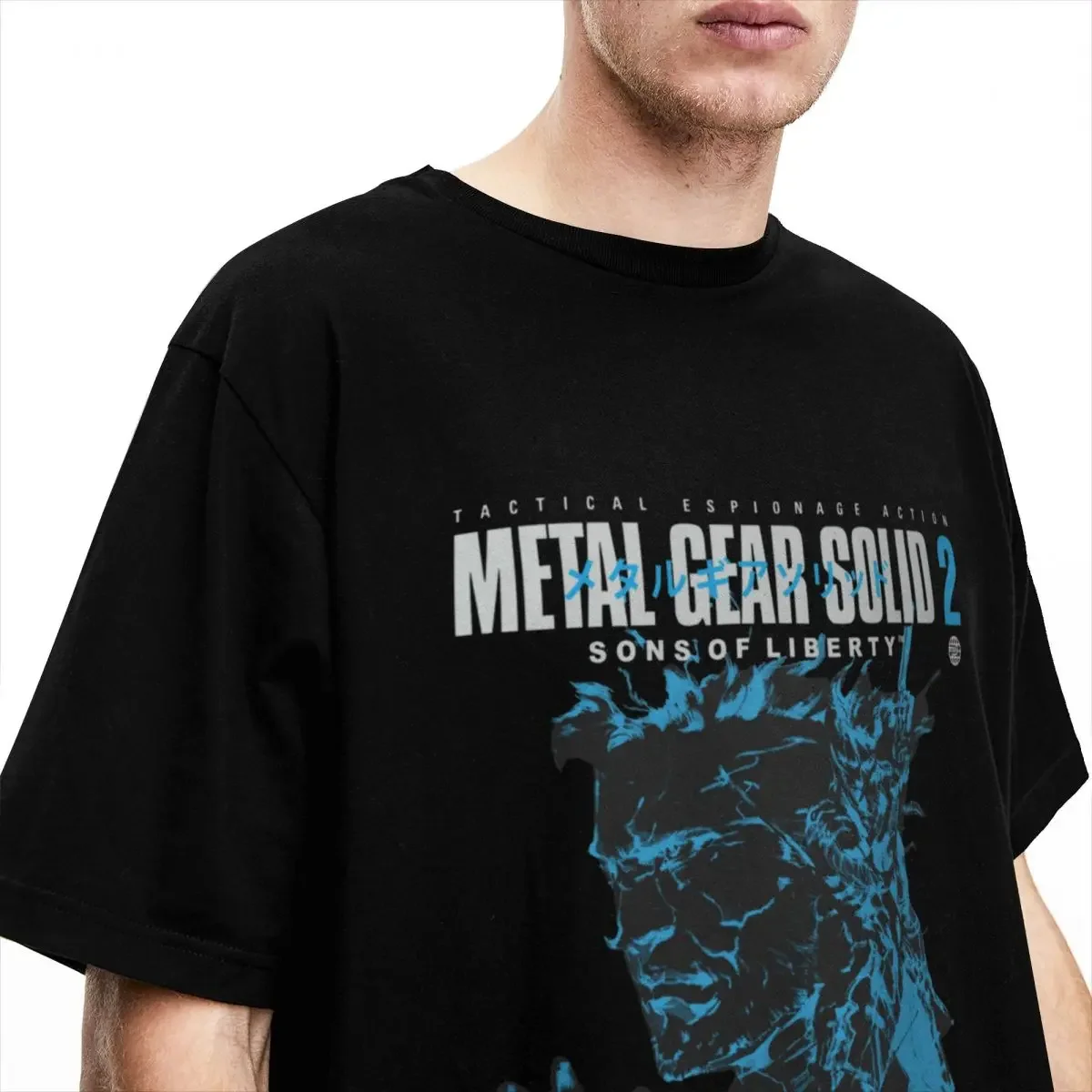 Mgs1 Effen Slang Videogame T-Shirt Uitrusting Harajuku T-Shirts Met Korte Mouwen Tshirt Zomer 100% Katoen Plus Size Kleding