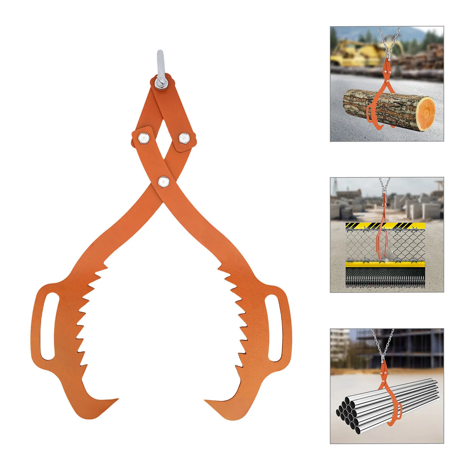 

Heavy Duty 2 Claw Timber Log Lifting Logging Tongs Grabber Tong 30" Claw Hook Durable Carbon Steel Tool for Effortless Handling
