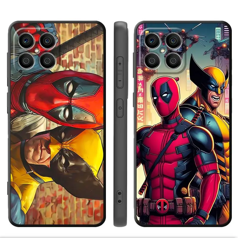 Funda de teléfono de Marvel Deadpool y Lobezno para Honor, X8a, X7b, X8, X9a, Huawei P40 Lite, P30 Pro, P20, Pixel 7 Pro, 8, 6a