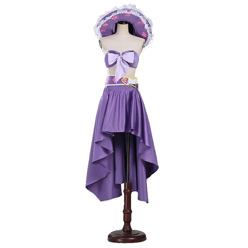 One Piece Robin Cosplay 15 Anniversary Purple Nico Robin Dress Costume Cosplay Custom Made Halloween Christmas Fancy Dress