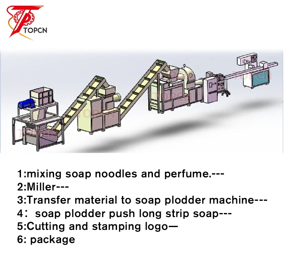 Production equipment small laundry toilet bar soap making machine production line