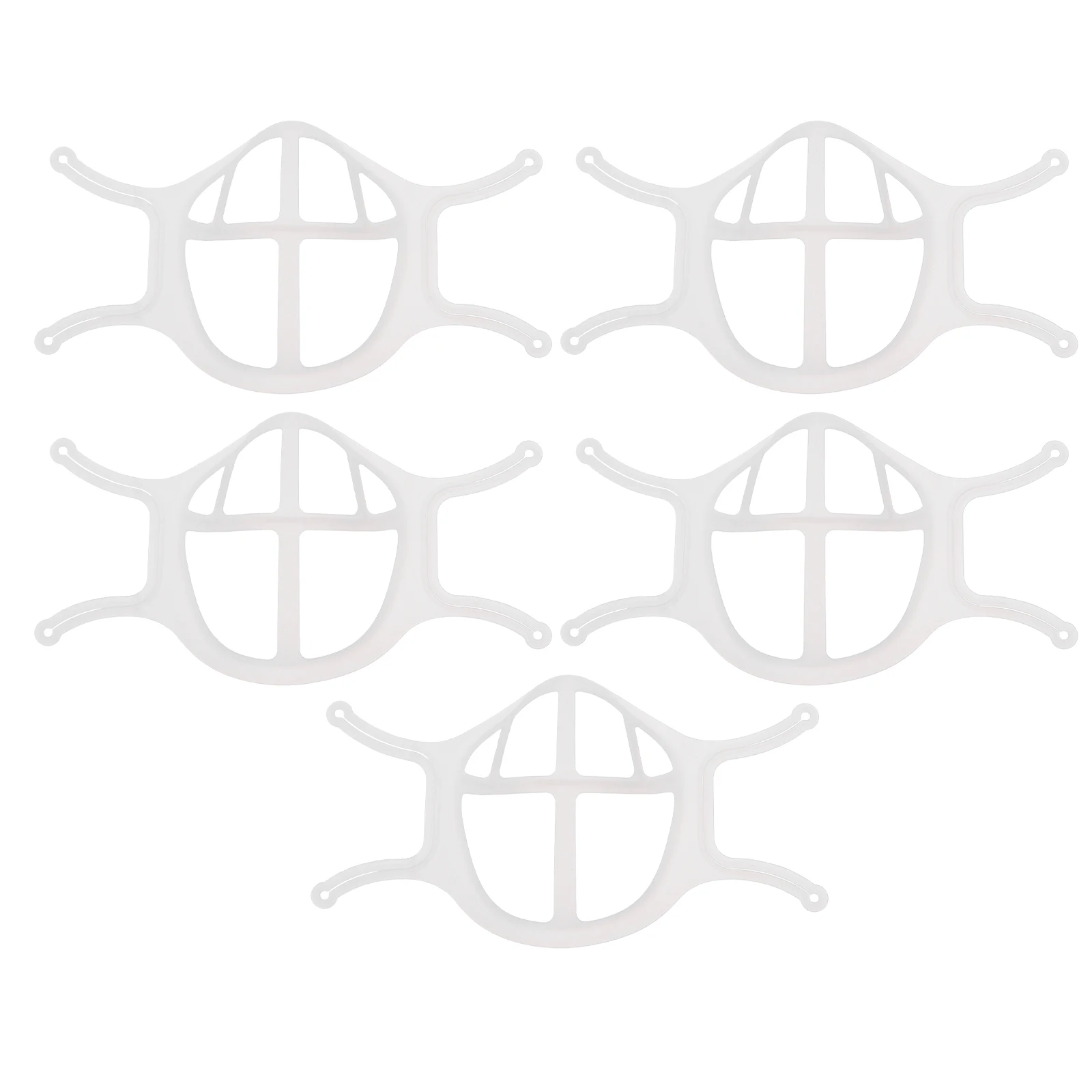 5 pcs Inner Support Frame Nose Mouth Bracket Lipstick Protection Breathable Holder Durable Silicone Mask Stand Reusable