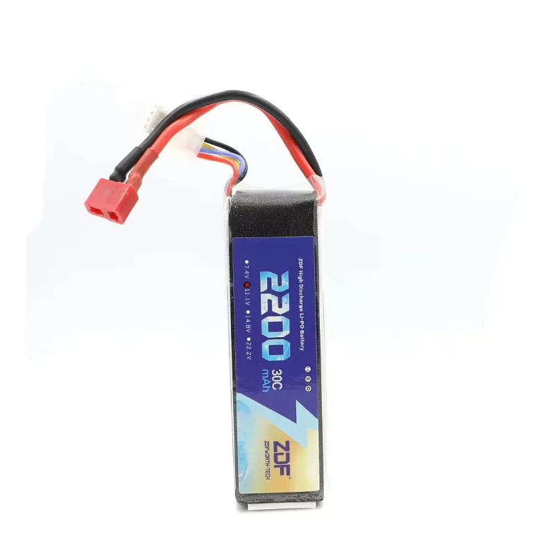 ZDF Lipo Battery 11.1V 2200mAh 30C for RC Trex 450 Fixed-wing Helicopter Quadcopter Airplane Car Lipo 3s Bateria