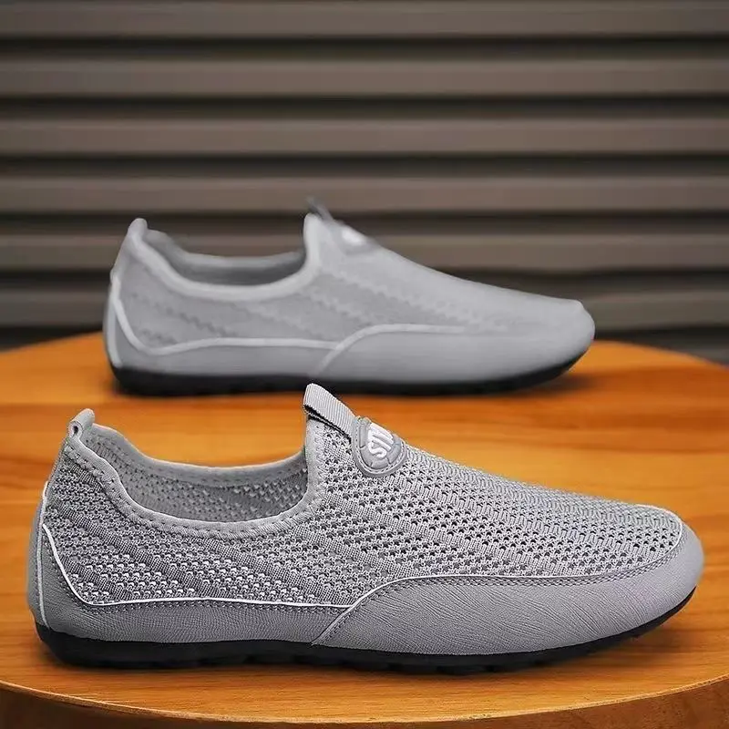 

Men's Summer Breathable Mesh Low-Top Versatile Slip-On Sports Casual Shoes Soft Bottom Air Conditioning Shoes Korean Style