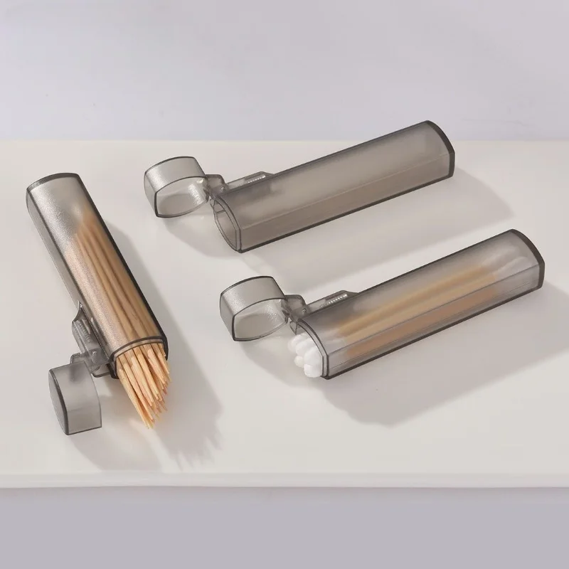 Tragbare Kunststoff Zahnstocher Halter Fall Klar Reise Küche Restaurant Liefert Zahnstocher Lagerung Box Transparent Container