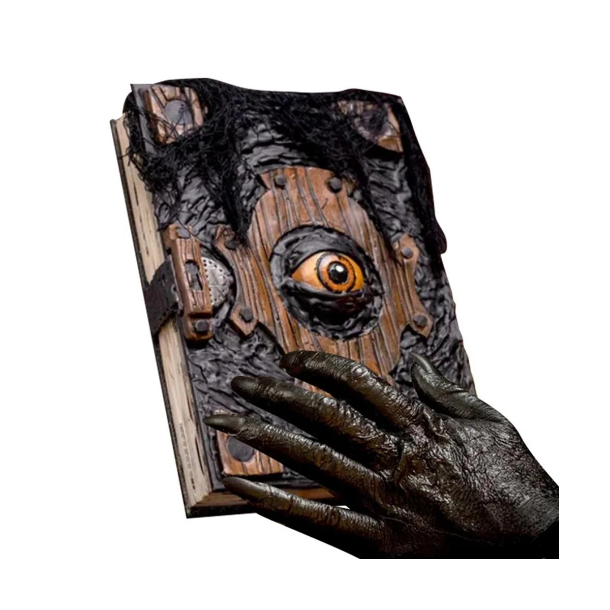 Book of the Halloween Decor Realistic Necronomicon Book Witch Decoration Handmade Black Spellbook Spooky Seasonal Prop image 6