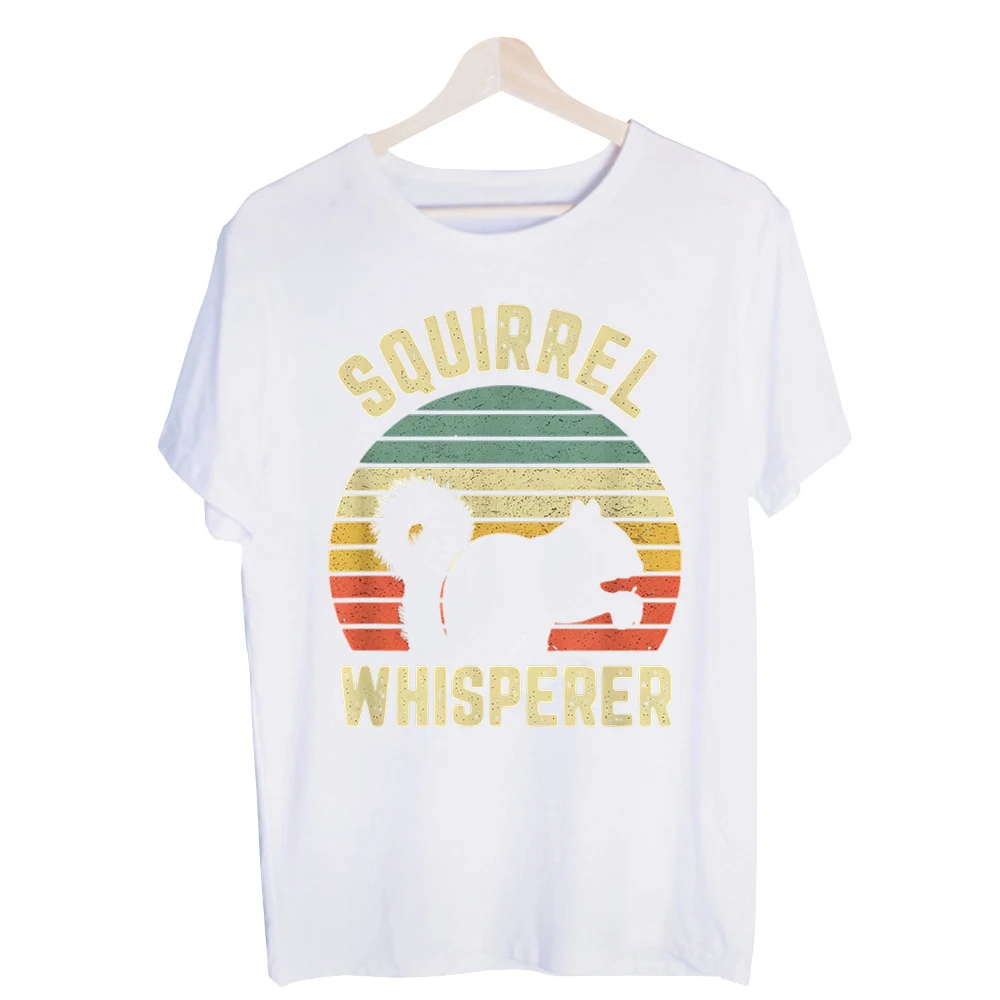 Men's Squirrel Graphic Tee, Vintage Style Short Sleeve Crew Neck T-Shirt for Casual Daily Wear