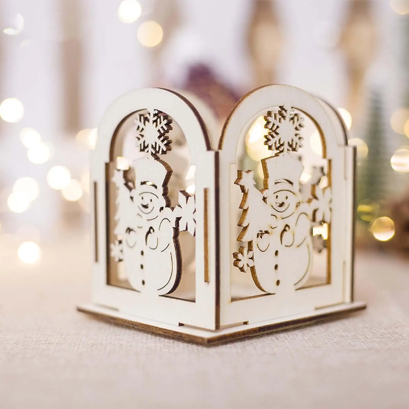 Candlestick Holders Christmas Wooden Candle Holder Wedding Decor Rustic Candle Stand Candelabra for Dining Men