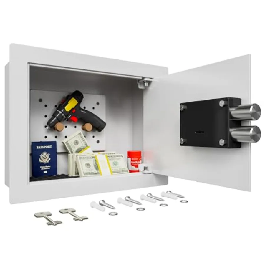 

Small Hidden In Wall Safe Between 16" Studs 0.327 cu Feet Security Floor Safe with Removable Pegboard Key Access In Wall Safe f