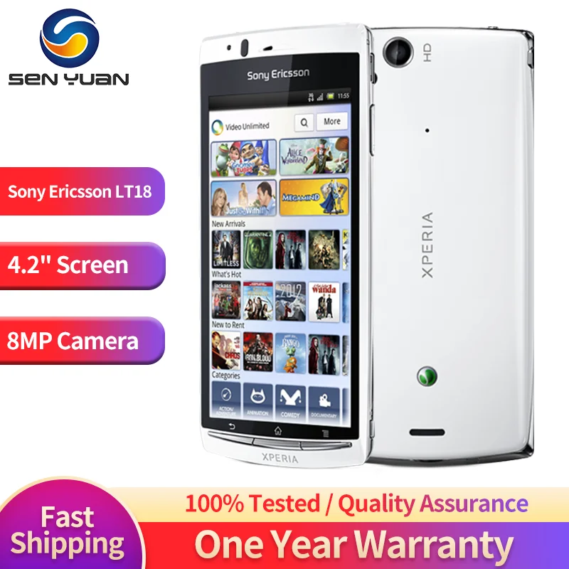 Sony Ericsson Xperia Arc S LT18 Original Unlocked TL18i 3G GSM .8MP Camera FM Radio lt18 Cell Phone