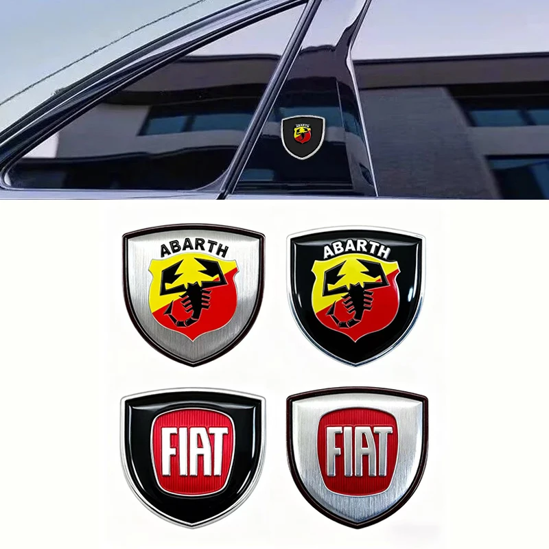 Etiqueta lateral do corpo do carro adesivo de metal emblema acessório para fiat abarth 500 tipo fr panda argo freemont viaggio bravo punto doblo pul