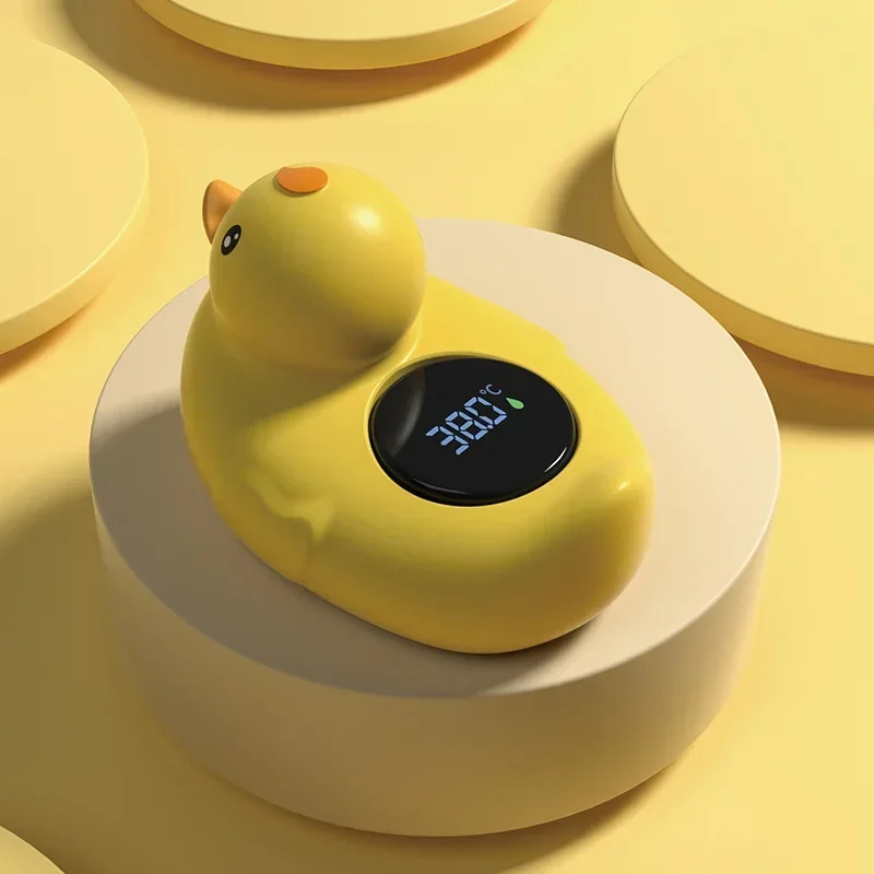 Termómetro de pato amarillo pequeño, bañera de bebé, ducha, termómetro de agua, Sensor de temperatura seguro para bebé, flotante, impermeable